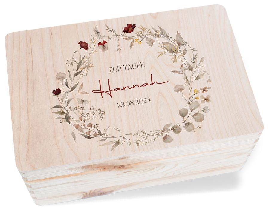 Shirtracer Taufe Erinnerungsbox aus Holz für Kinder und Babys Erinnerungen Taufe Perfek Shirtracer