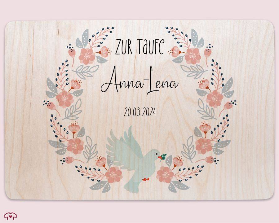 Shirtracer Taufe Geschenk Gastgeschenk Taufe Box Zur Taufe Box Für Karten Taufe Namen Und Datum Shirtracer