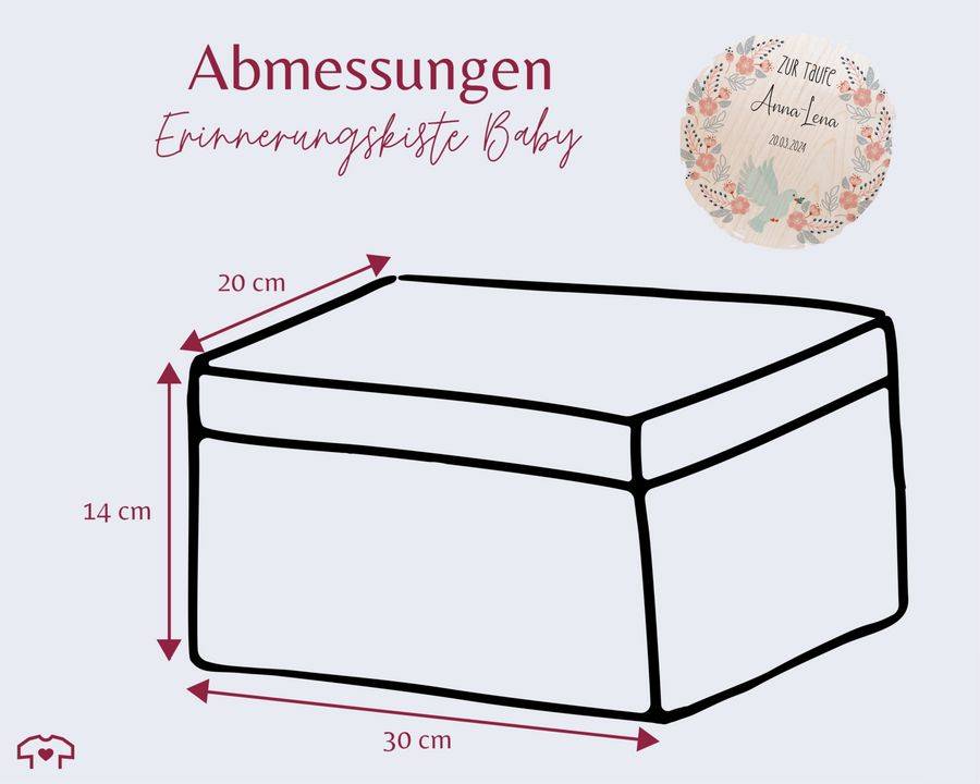 Shirtracer Taufe Geschenk Gastgeschenk Taufe Box Zur Taufe Box Für Karten Taufe Namen Und Datum Shirtracer