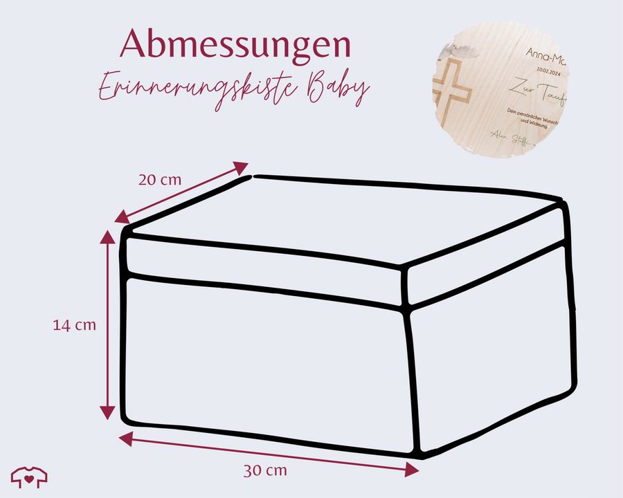 Shirtracer Taufgeschenke Taufe Erinnerungsbox Taufe Personalisierte Taufgeschenk Shirtracer