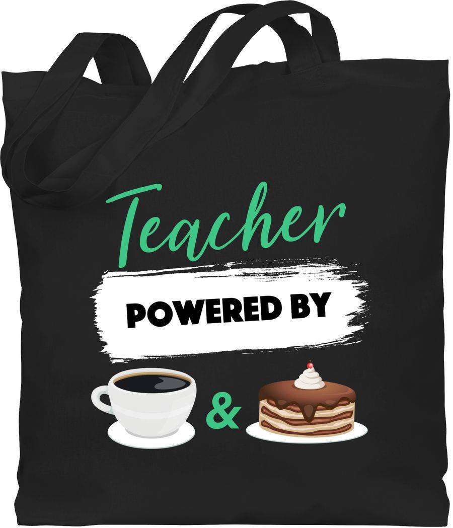 Shirtracer Teacher powered by coffee & cake: Tshirt Rucksack Shirtracer