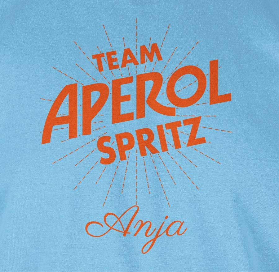 Shirtracer Team Aperol Spritz Mit Name - Mädelsabend JGA Mallorca Mädelsausflug Shirts & Shirtracer
