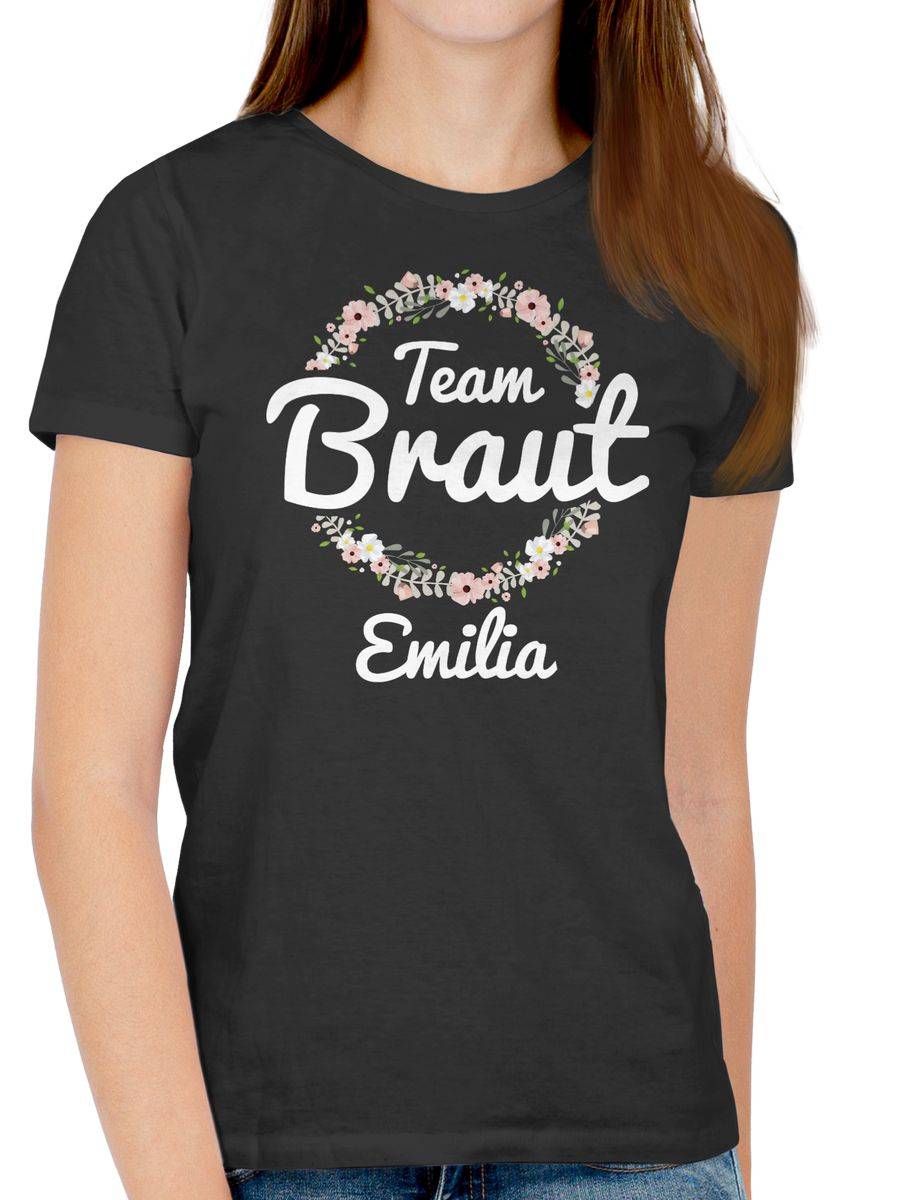 Shirtracer Team Braut Blumenkranz Crew Bride Tribe: T-Shirt Rucksack Shirtracer