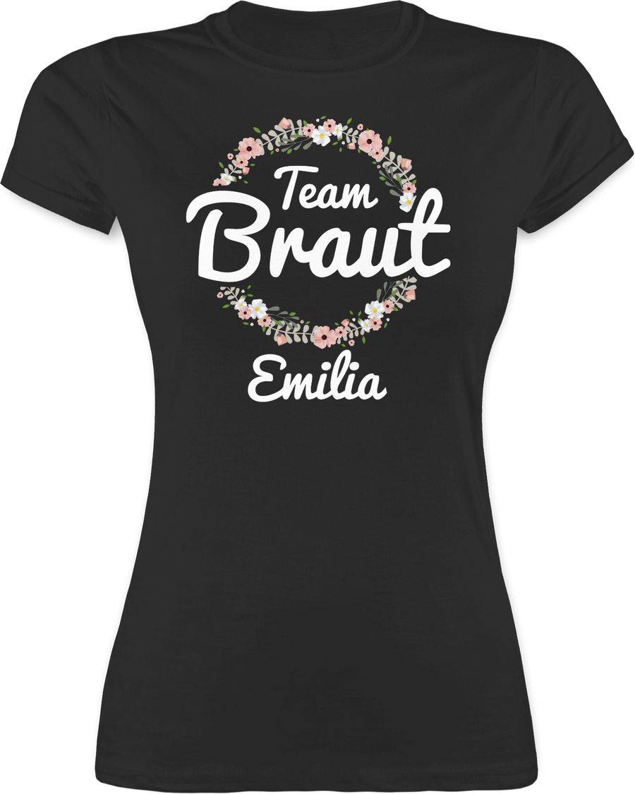 Shirtracer Team Braut Blumenkranz Crew Bride Tribe: T-Shirt Rucksack Shirtracer
