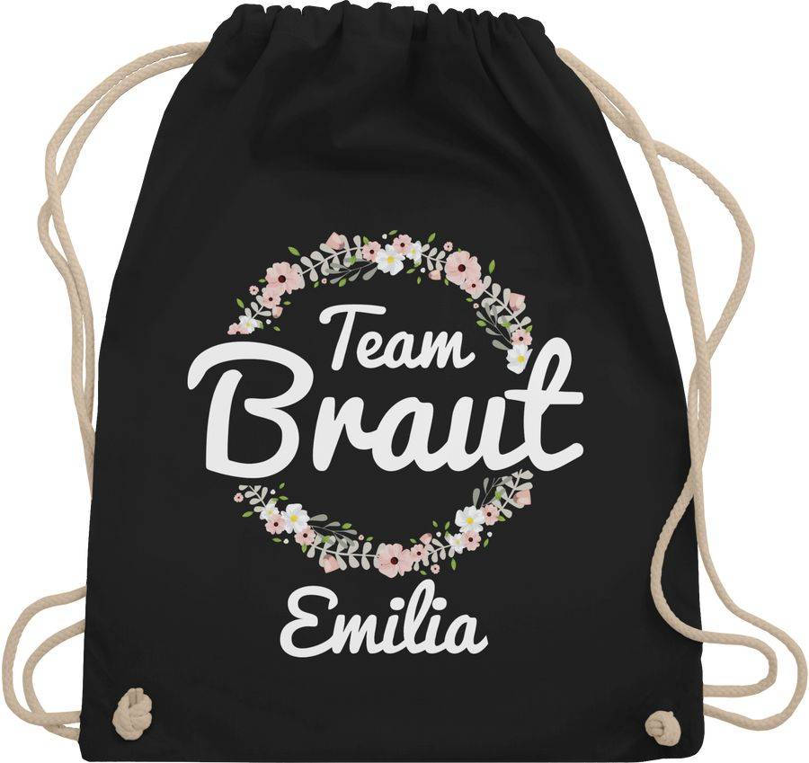 Shirtracer Team Braut Blumenkranz Crew Bride Tribe: T-Shirt Rucksack Shirtracer