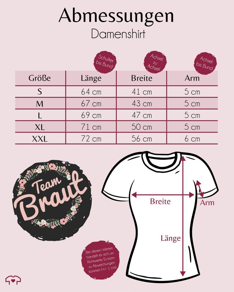 Shirtracer Team Braut Blumenkranz Rosa Shirts & Mehr Shirtracer