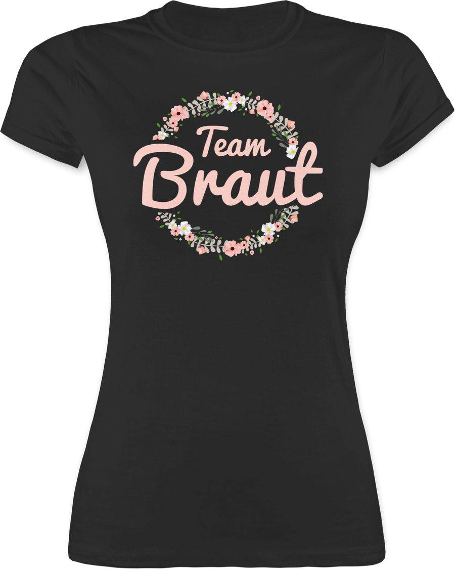 Shirtracer Team Braut Blumenkranz rosa Shirts & Mehr Shirtracer