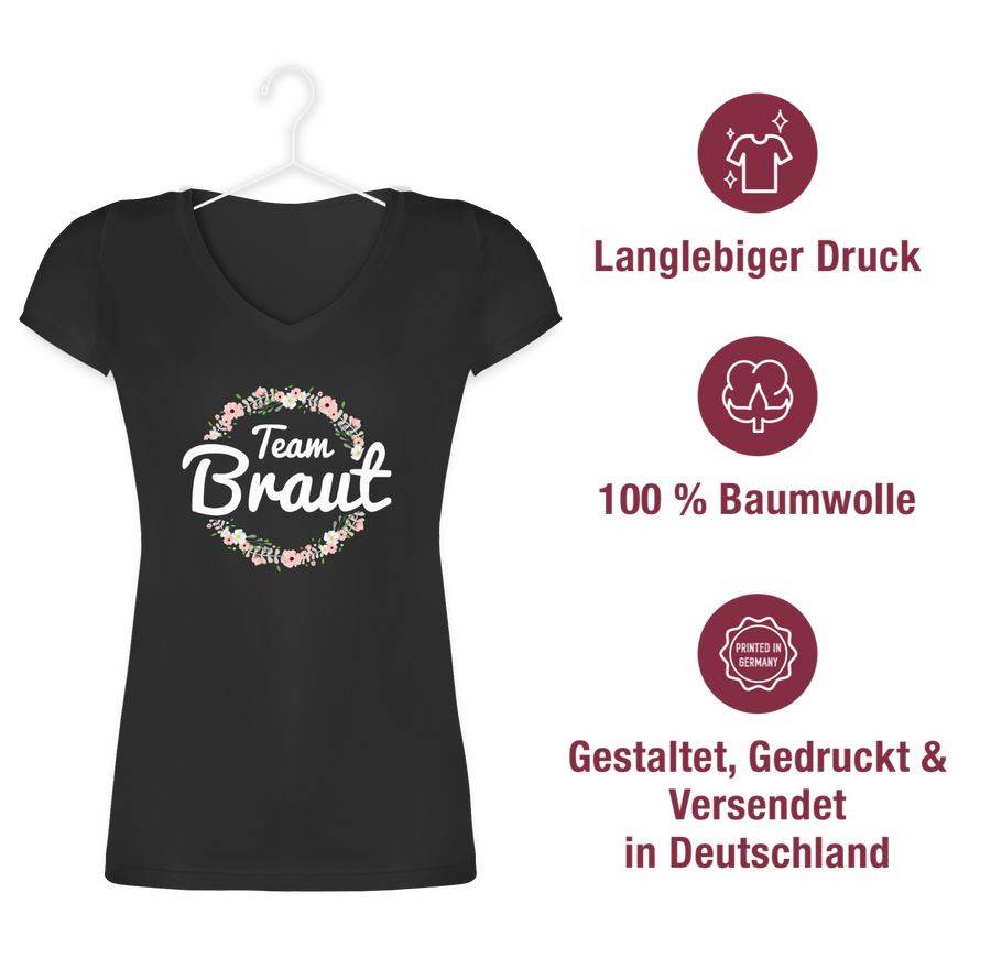 Shirtracer Team Braut Blumenkranz Shirts & Mehr Shirtracer