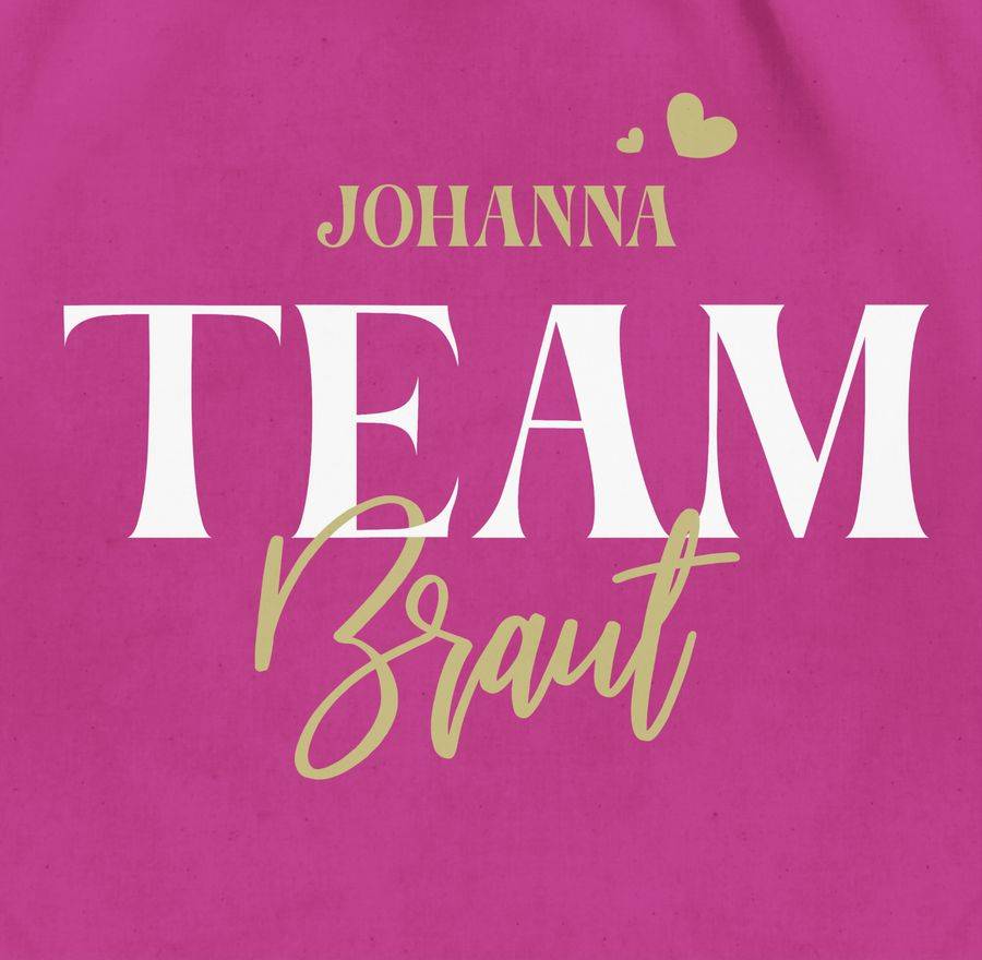 Shirtracer Team Braut Bride Team Crew: T-Shirt Turnbeutel Shirtracer