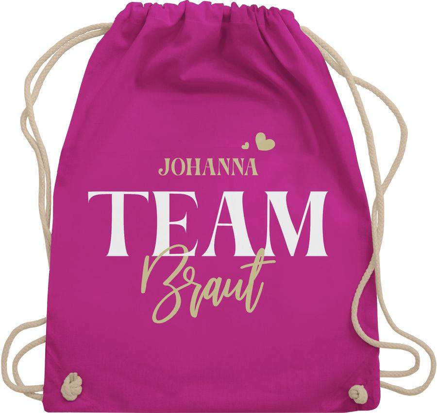 Shirtracer Team Braut Bride Team Crew: T-Shirt Turnbeutel Shirtracer