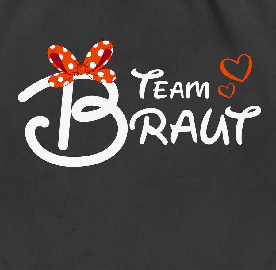 Shirtracer Team Braut Schleife Herzen Weiß: Tshirt Gym Bag Shirtracer