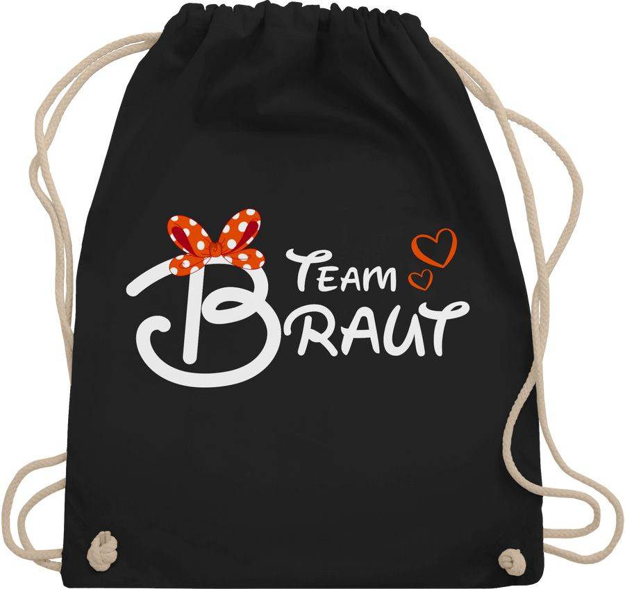Shirtracer Team Braut Schleife Herzen weiß: Tshirt Gym Bag Shirtracer