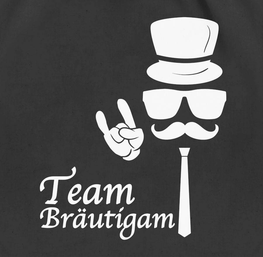 Shirtracer Team Bräutigam Hipster Suit Up Weiss: Tshirt Gym Bag Shirtracer