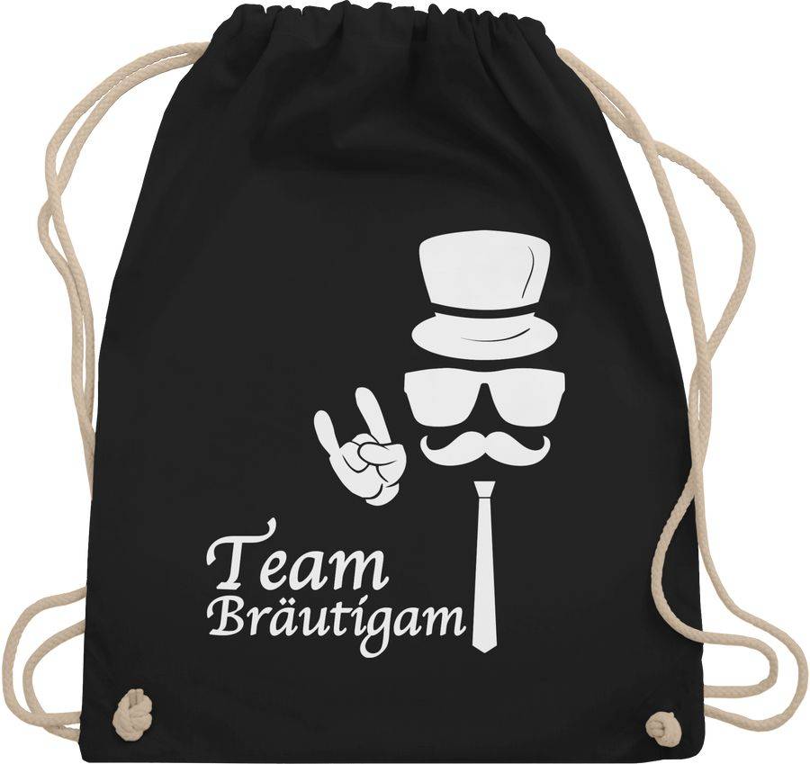 Shirtracer Team Bräutigam Hipster Suit up Weiss: Tshirt Gym Bag Shirtracer