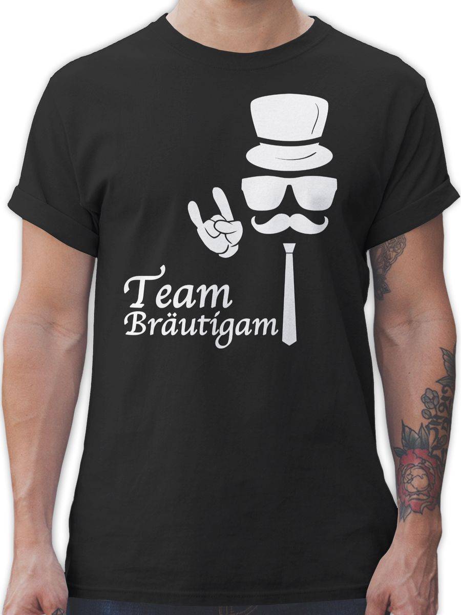 Shirtracer Team Bräutigam Hipster Suit up Weiss: Tshirt Gym Bag Shirtracer