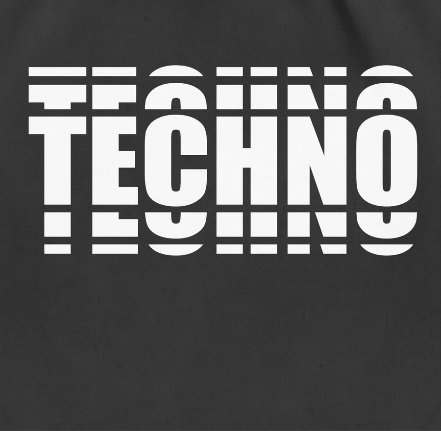 Shirtracer Techno In Grafischem Muster: T-Shirt Turnbeutel Shirtracer