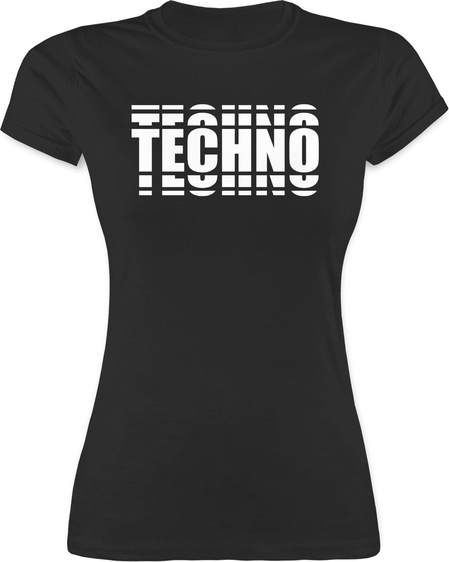 Shirtracer Techno in Grafischem Muster: T-Shirt Turnbeutel Shirtracer