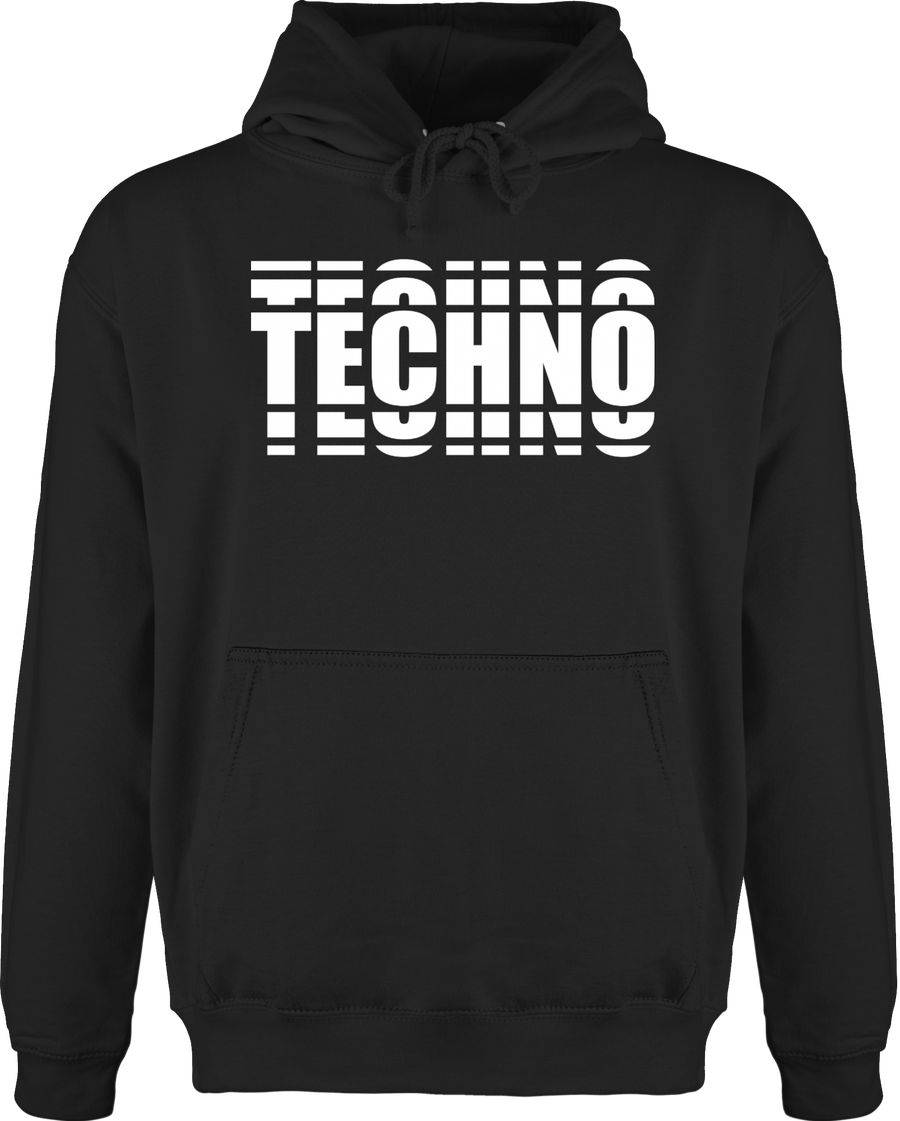 Shirtracer Techno in Grafischem Muster: T-Shirt Turnbeutel Shirtracer