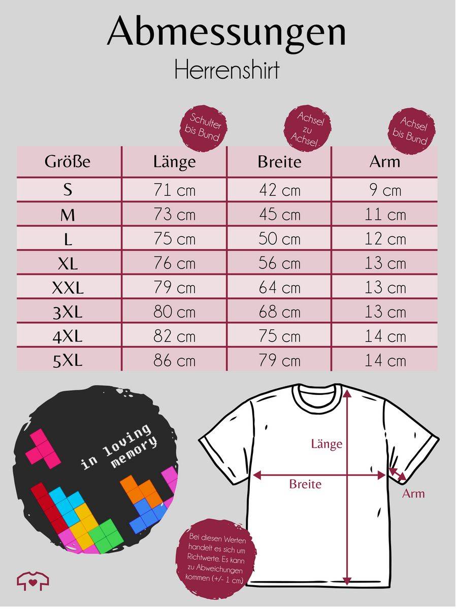 Shirtracer Tetris In Loving Memory: Tshirt Turnbeutel Shirtracer