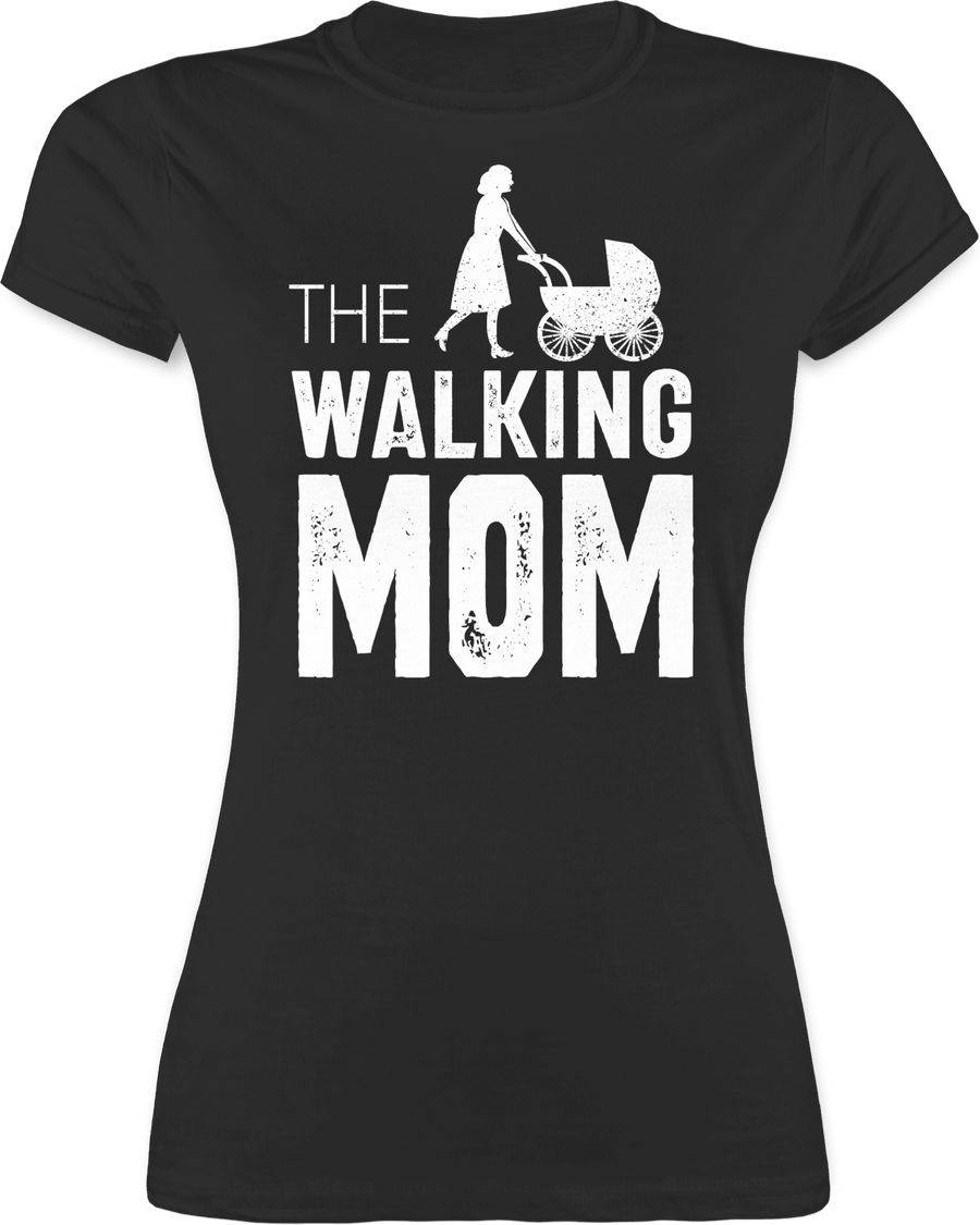 Shirtracer The Walking Mom weiß: T-Shirt Rucksack Shirtracer