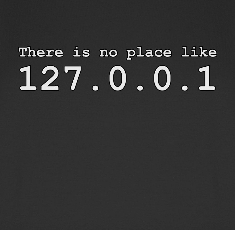 Shirtracer There Is No Place Like 127.0.0.1: Tshirt Gym Bag Shirtracer