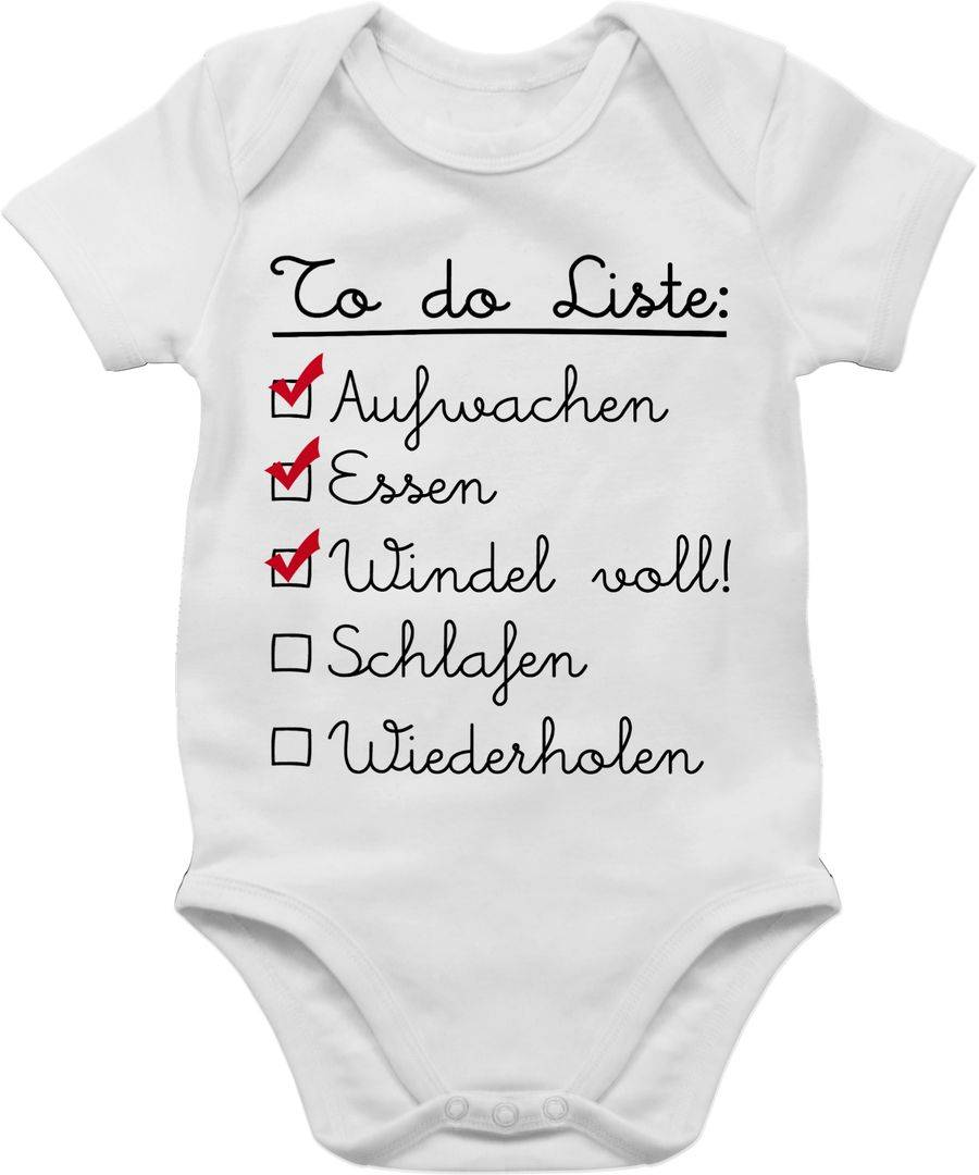 Shirtracer To do liste: Aufwachen, Essen, Windel voll, Schlafen, Wiederholen: Tshirt Turnbe Shirtracer