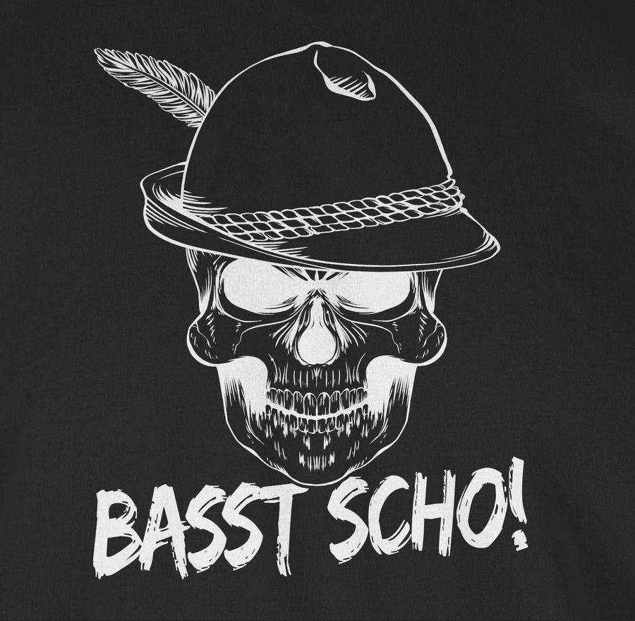 Shirtracer Totenkopf Basst Scho! Shirts & Mehr Shirtracer