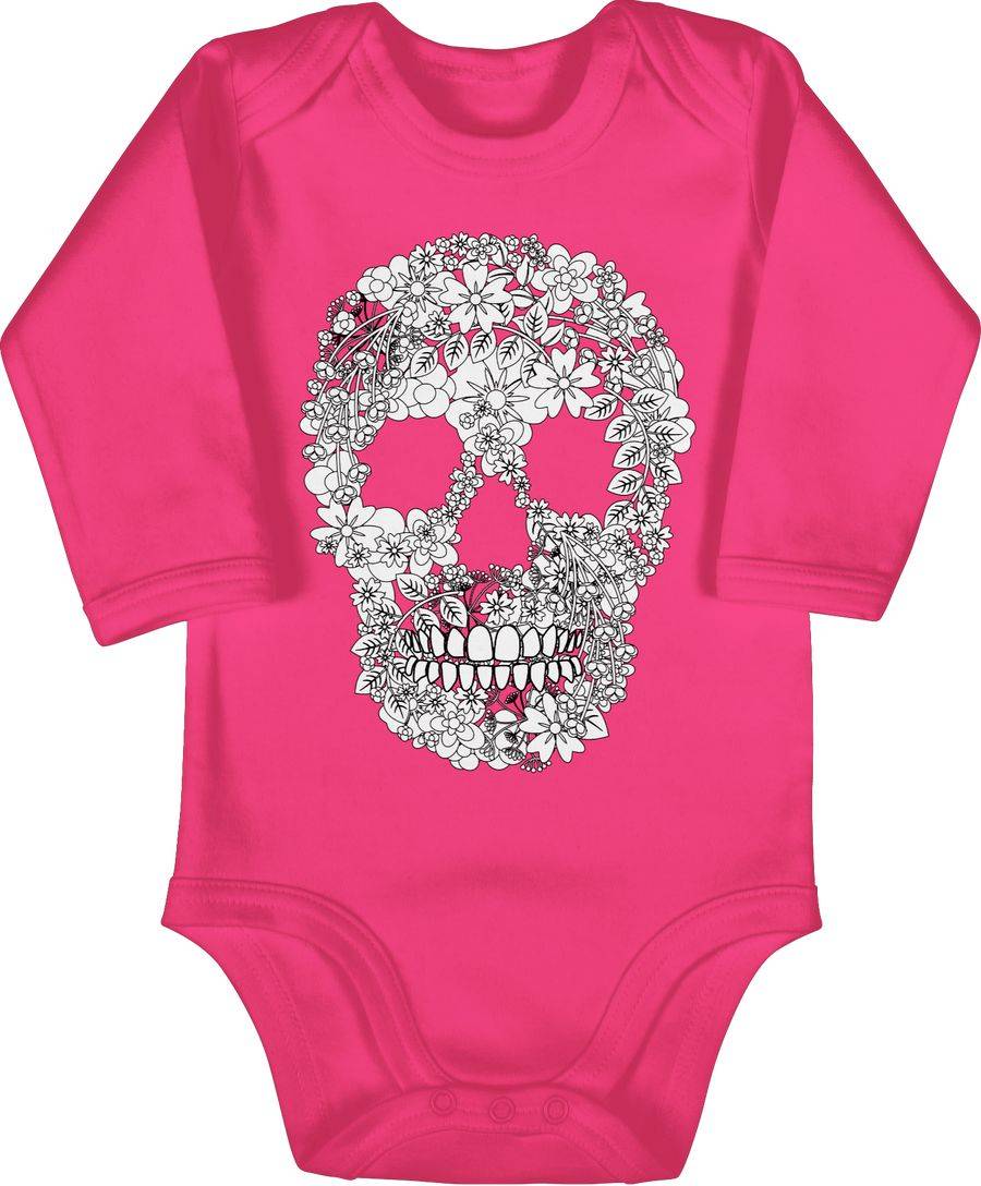 Shirtracer Totenkopf Blumen Skull Flowers: Tshirt Turnbeutel Shirtracer