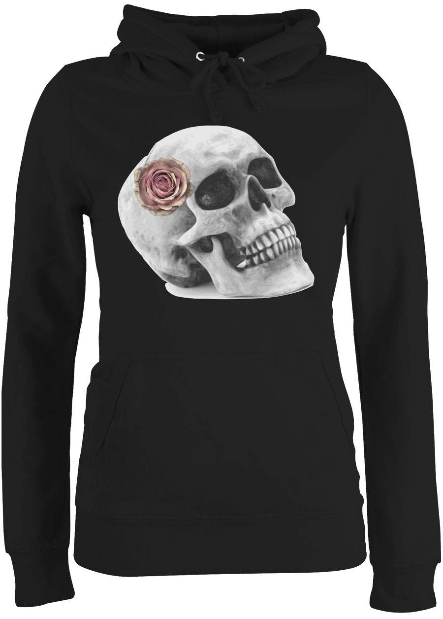 Shirtracer Totenkopf Rose Vintage Skull: T-Shirt Turnbeutel Shirtracer