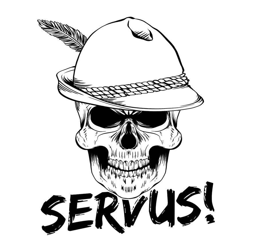Shirtracer Totenkopf Servus! - Schwarz Shirts & Mehr Shirtracer