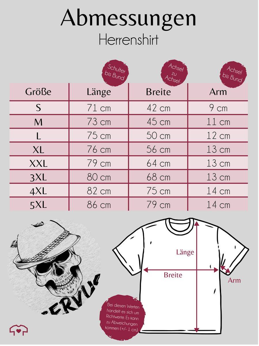 Shirtracer Totenkopf Servus! - Schwarz Shirts & Mehr Shirtracer