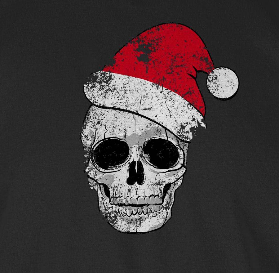 Shirtracer Totenkopf Weihnachtsmütze Vintage Shirts & Mehr Shirtracer