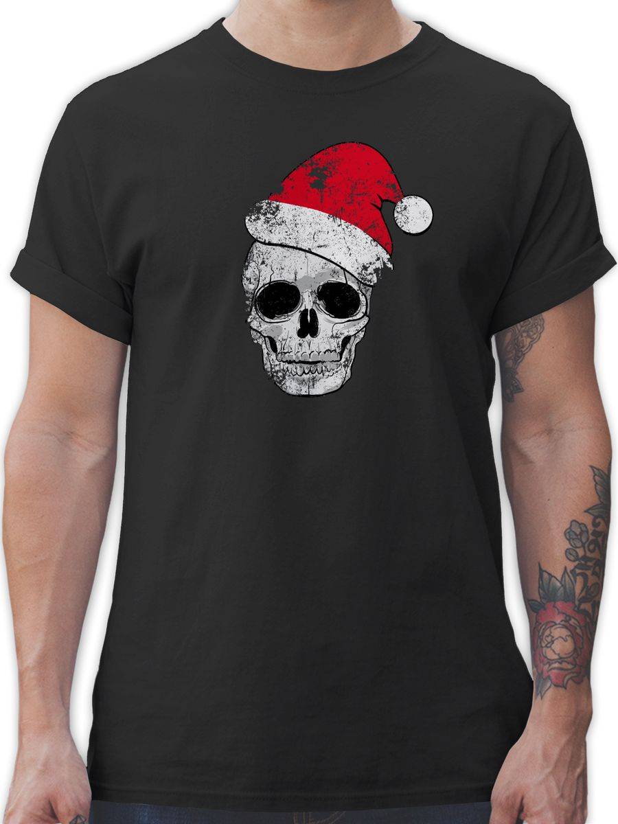 Shirtracer Totenkopf Weihnachtsmütze Vintage Shirts & Mehr Shirtracer