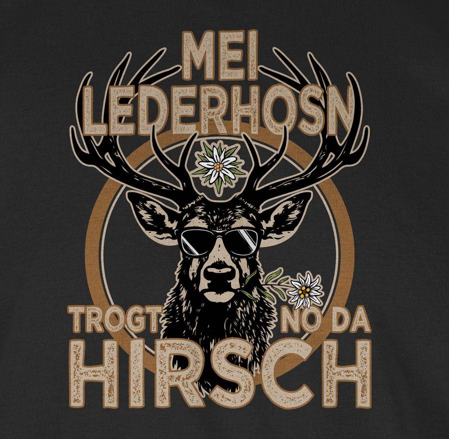 Shirtracer Trachten Outfit Lederhose Spruch Trägt Der Hirsch: Tshirt Gym Bag Shirtracer