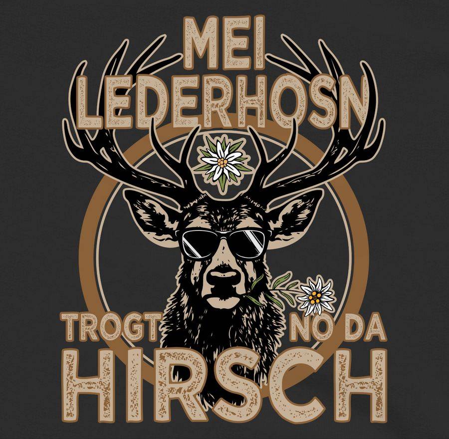 Shirtracer Trachten Outfit Lederhose Spruch Trägt Der Hirsch: Tshirt Gym Bag Shirtracer