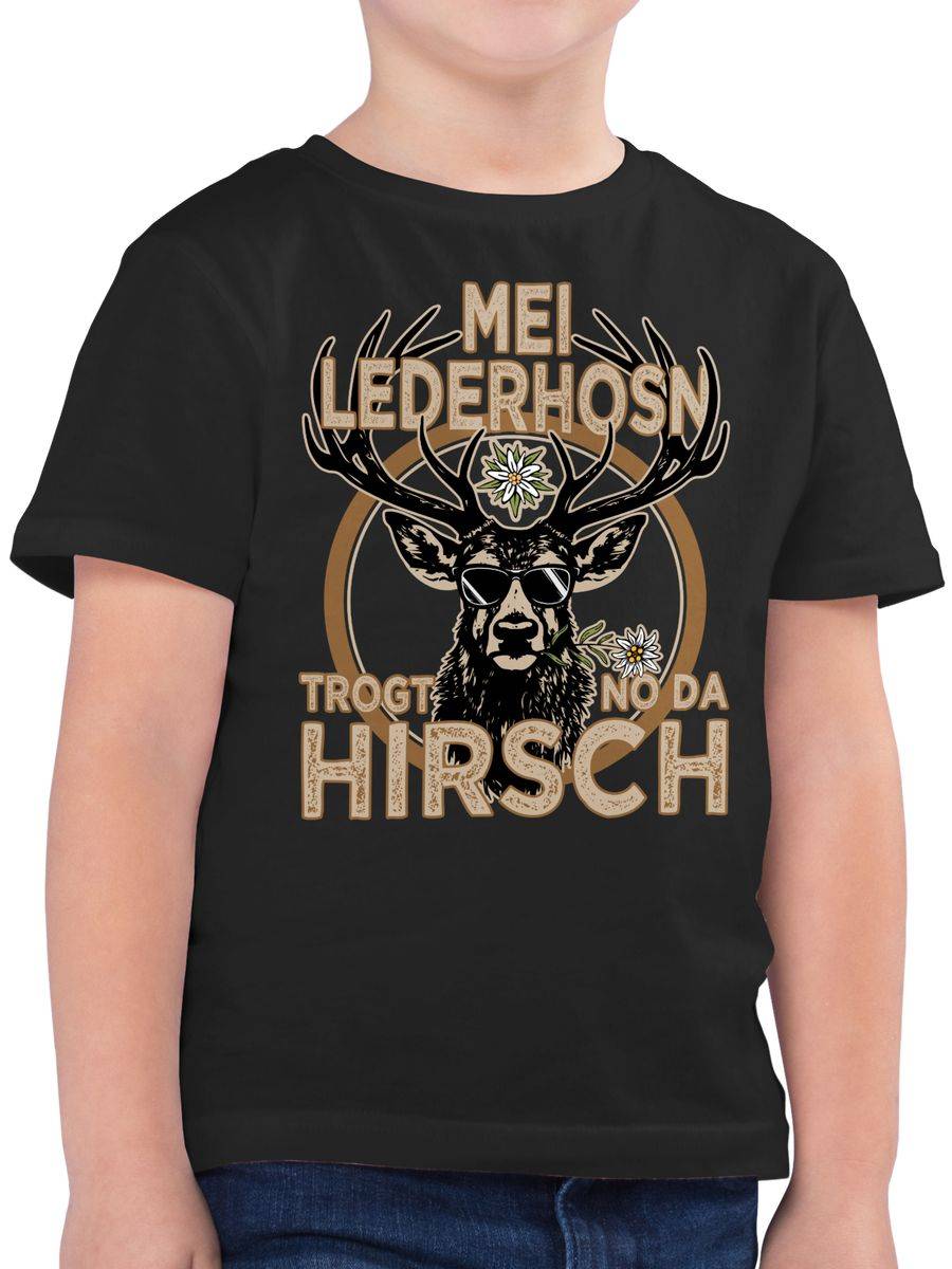 Shirtracer Trachten Outfit Lederhose Spruch Trägt der Hirsch: Tshirt Gym Bag Shirtracer