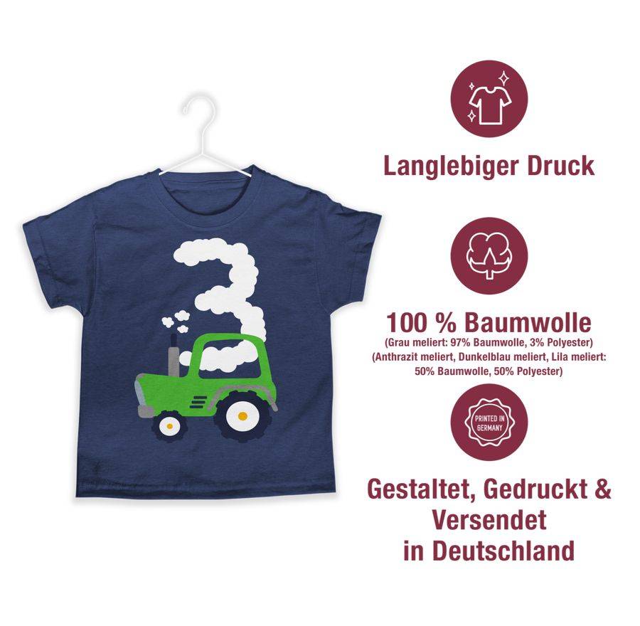 Shirtracer Traktor Geburtstag Drei: T-Shirt Turnbeutel Shirtracer