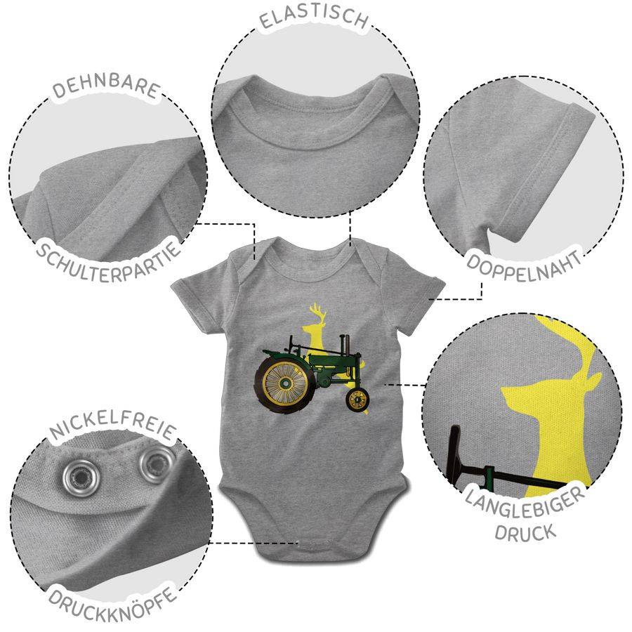 Shirtracer Traktor Hirsch Deer: Tshirt Rucksack Shirtracer