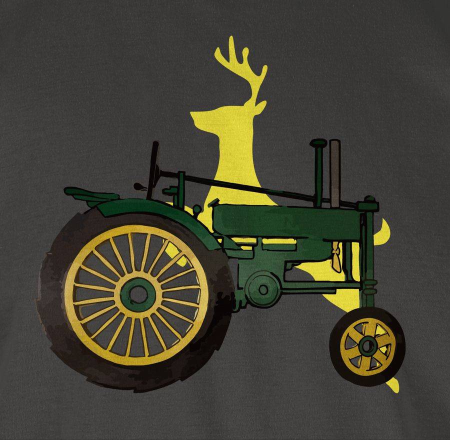 Shirtracer Traktor Hirsch Deer: Tshirt Rucksack Shirtracer