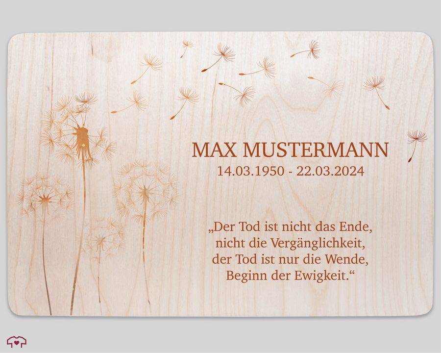 Shirtracer Trauerkiste Pusteblume Personalisiert Erinnerungsbox An Verstorbene Trauerka Shirtracer