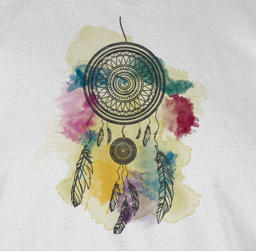 Shirtracer Traumfänger Wasserfarbe Dreamcatcher Watercolor: Tshirt Turnbeutel Shirtracer