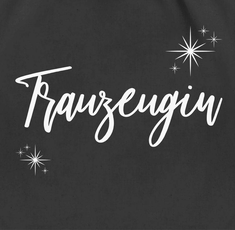 Shirtracer Trauzeugin Weiß Sterne: T-Shirt Turnbeutel Shirtracer