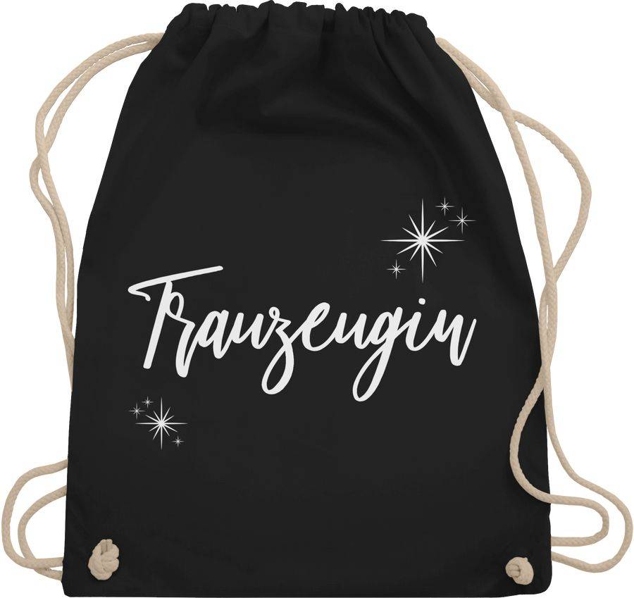 Shirtracer Trauzeugin Weiß Sterne: T-Shirt Turnbeutel Shirtracer