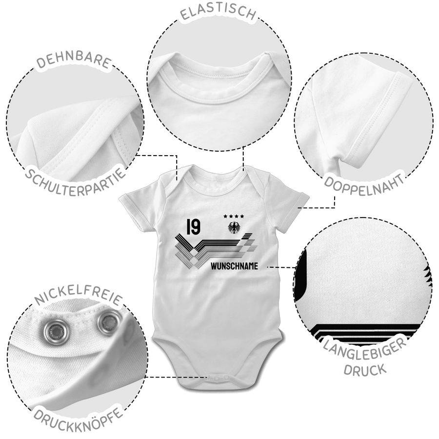 Shirtracer Trikot Mit Anpassbarem Namen Und Trikotnummer Schwarz-weiß Shirts & Mehr Shirtracer