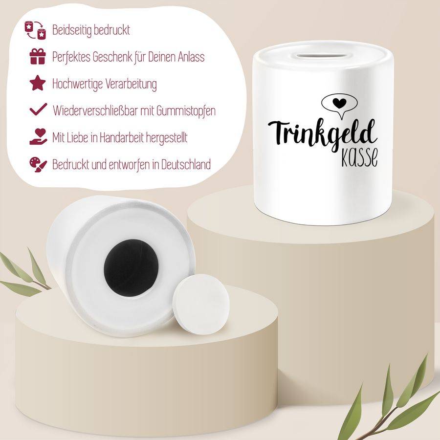 Shirtracer Trinkgeldkasse Mit Herz Banner - Schwarz Shirts & Mehr Shirtracer