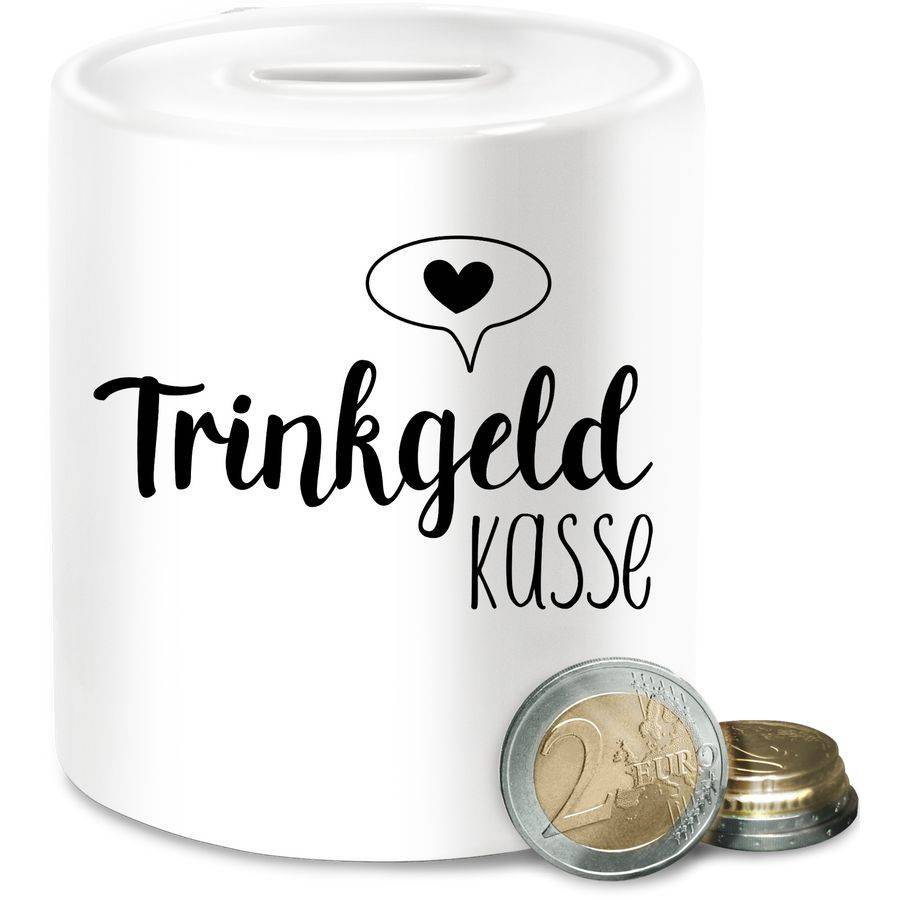 Shirtracer Trinkgeldkasse mit Herz Banner - schwarz Shirts & Mehr Shirtracer