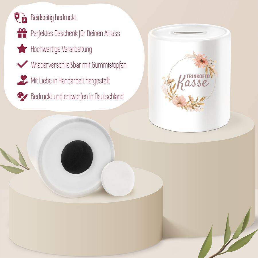 Shirtracer Trinkgeldkasse - Trockenblumen Kranz: Tshirt Gym Bag Shirtracer