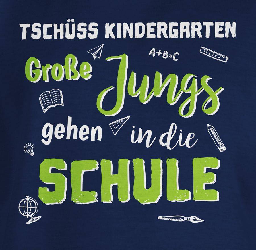 Shirtracer Tschüss Kindergarten Große Jungs Hellgrün Shirts & Mehr Shirtracer