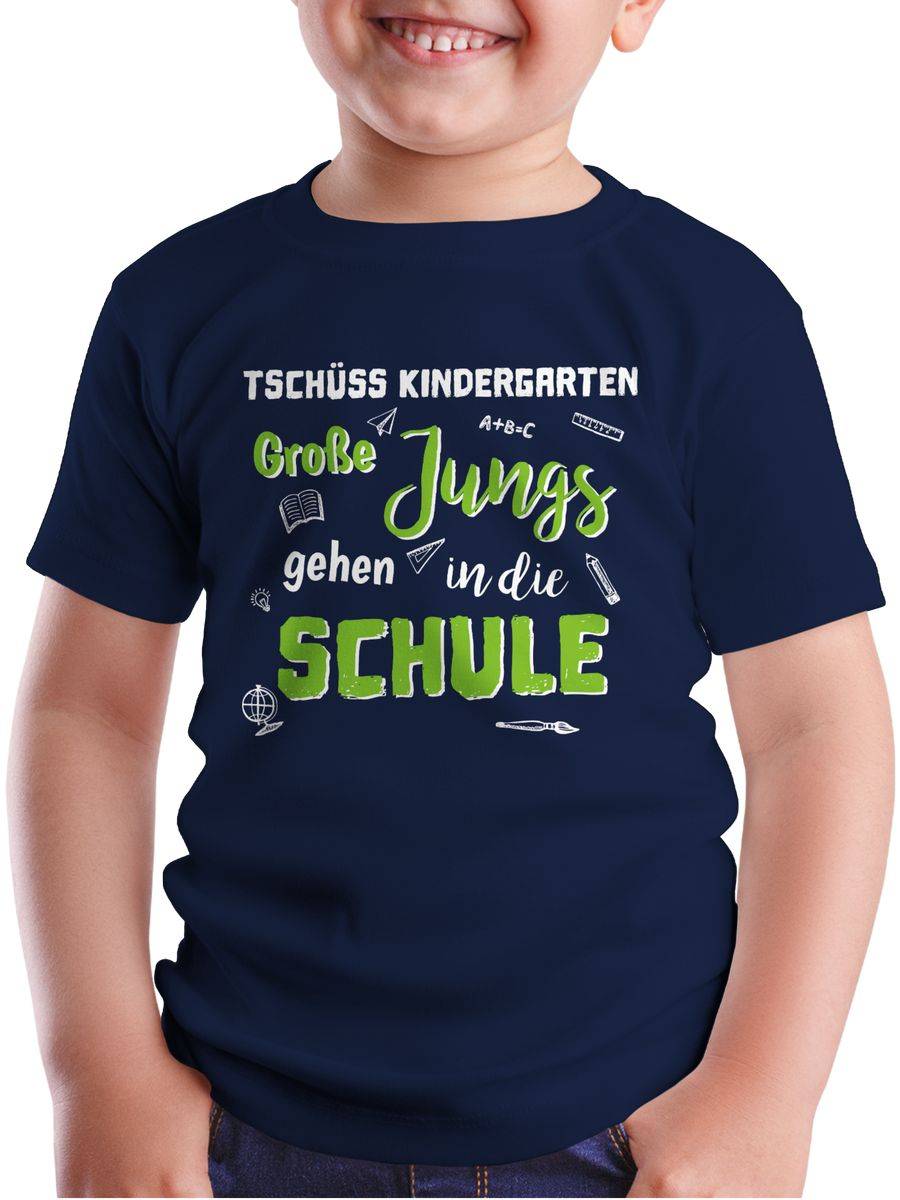 Shirtracer Tschüss Kindergarten Große Jungs Hellgrün Shirts & Mehr Shirtracer