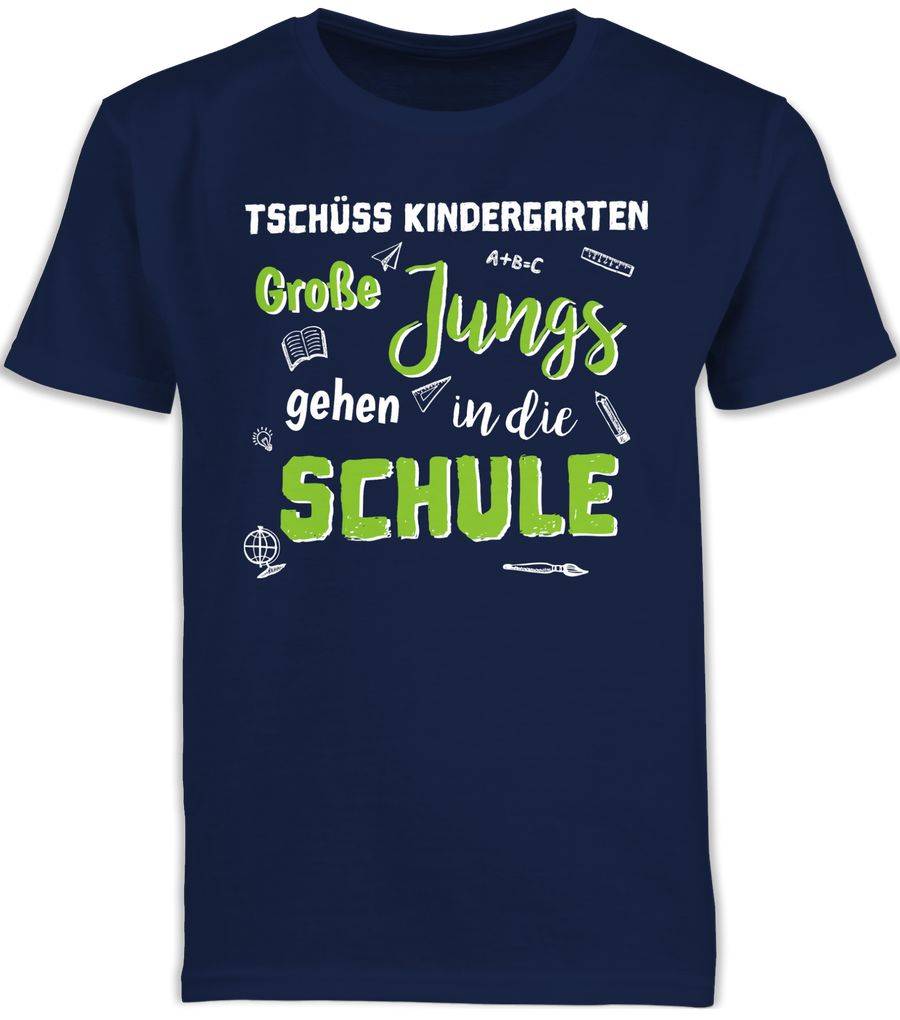 Shirtracer Tschüss Kindergarten Große Jungs Hellgrün Shirts & Mehr Shirtracer